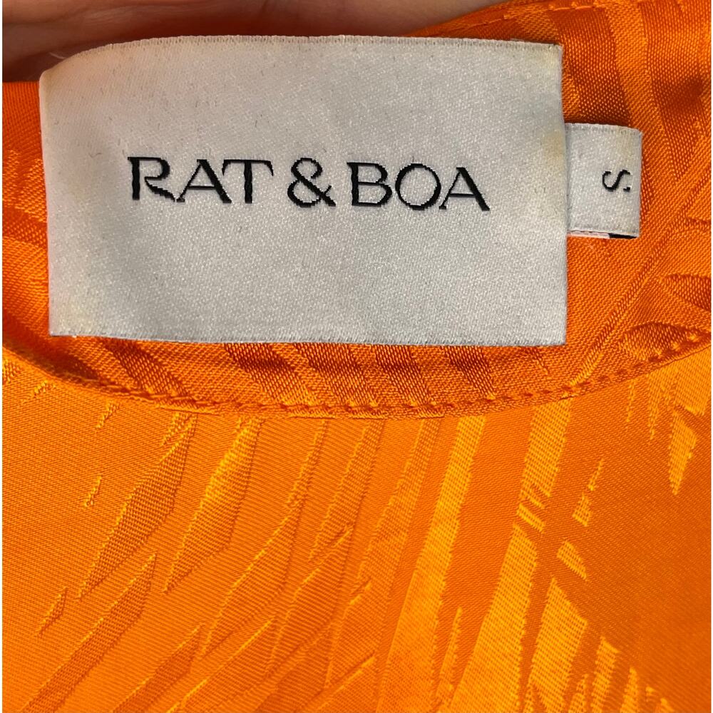 RAT & BOA Sz S Small Orange Harlequin Dress - Picture 3 of 10